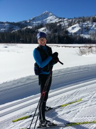 Skate skiing at Solitude nordic center in Utah