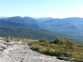Looking out at the mountains.