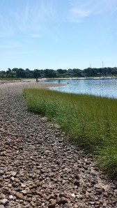 Walking around the island.